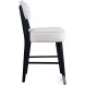 Wes Black Upholstery Counter Height Stool Set Of 2