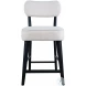 Wes Black Upholstery Counter Height Stool Set Of 2