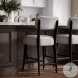 Wes Black Upholstery Counter Height Stool Set Of 2