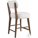 Wes Walnut Upholstery Counter Height Stool Set Of 2