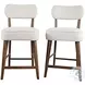 Wes Walnut Upholstery Counter Height Stool Set Of 2