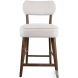 Wes Walnut Upholstery Counter Height Stool Set Of 2