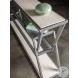 Signature Designs Ribbed Silver Leaf Adamo Console Table