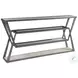 Signature Designs Ribbed Silver Leaf Adamo Console Table