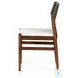 Lulu Espresso Leather Blend And Cardiff Cream Performance Fabric Dining Chair Set of 2