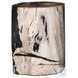 Kos Light Petrified Wood Round End Table