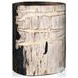Kos Light Petrified Wood Round End Table