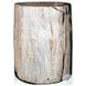Kos Light Petrified Wood Round End Table
