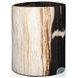 Kos Light Petrified Wood Round End Table