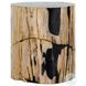 Kos Light Petrified Wood Round End Table