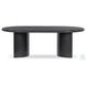 Paden Aged Black Acacia 51" Oval Coffee Table