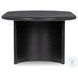 Paden Aged Black Acacia 51" Oval Coffee Table