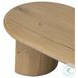 Paden Worn Oak Veneer 51" Oval Coffee Table