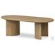 Paden Worn Oak Veneer 51" Oval Occassional Table Set