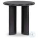 Paden Aged Black Acacia Oval Occassional Table Set