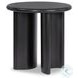 Paden Aged Black Acacia Round End Table