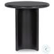 Paden Aged Black Acacia Round End Table