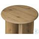 Paden Worn Oak Veneer Round End Table