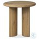 Paden Worn Oak Veneer Round End Table