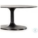 Simone Raw Black Oval Coffee Table