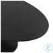 Simone Raw Black Oval Coffee Table