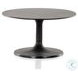 Simone Raw Black Oval Coffee Table