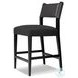 Ferris Gibson Black Performance Fabric Counter Height Stool