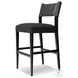 Ferris Gibson Black Performance Fabric Bar Stool