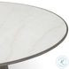 Skye Weathered Dark Oak And White Marble Round Dining Table