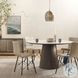 Skye Weathered Dark Oak And White Marble Round Dining Table