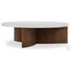 Toli Italian White Marble Round Coffee Table