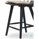 Lewis Black Oak Windsor Bore and Dowel Counter Height Stool