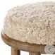 Saldino Beige Shearling Counter Height Stool