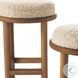 Saldino Beige Shearling Counter Height Stool