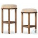 Saldino Beige Shearling Counter Height Stool