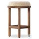 Saldino Beige Shearling Counter Height Stool