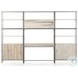 Trey Dove Poplar Modular Wall Desk With 2 Bookcases