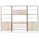 Trey Dove Poplar Modular Wall Desk With 2 Bookcases