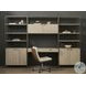 Trey Dove Poplar Modular Wall Desk With 2 Bookcases