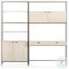 Trey Dove Poplar Modular Wall Desk With 1 Bookcase