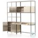 Trey Dove Poplar Modular Wall Desk With 1 Bookcase