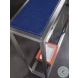 Signature Designs Blue And Brushed Stainless Steel Ultramarine Console Table