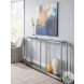 Signature Designs Blue And Brushed Stainless Steel Ultramarine Console Table
