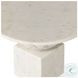 Neda Polished White Marble End Table