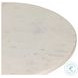 Neda Polished White Marble End Table