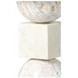 Neda Polished White Marble End Table