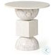Neda Polished White Marble End Table