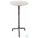 Hanorin White And Aged Black Marble Drink Table