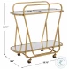 Swain Antique Brass Serving Cart