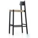 Heisler Almond Leather Blend Bar Stool